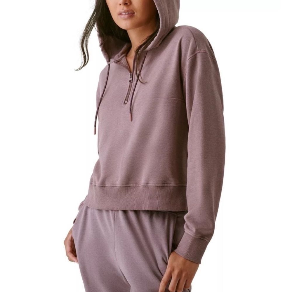 Bass Outdoor Women's Hibernate Half Zip Hoodie Top Gray Size flint